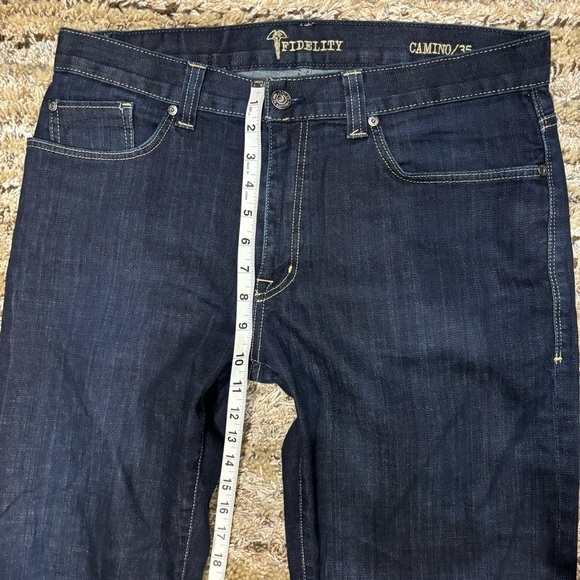Fidelity Camino Jeans 35 Pacific Rinse Dark Wash - Picture 7 of 11